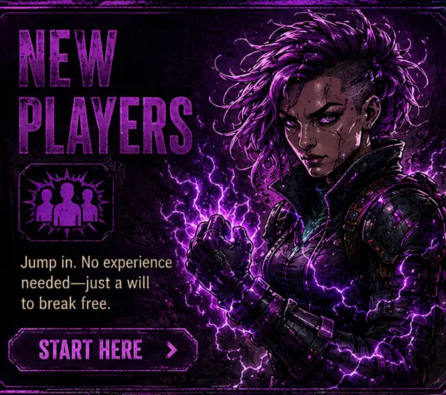 New players — jump in, no experience needed, just a will to break free. Start here.